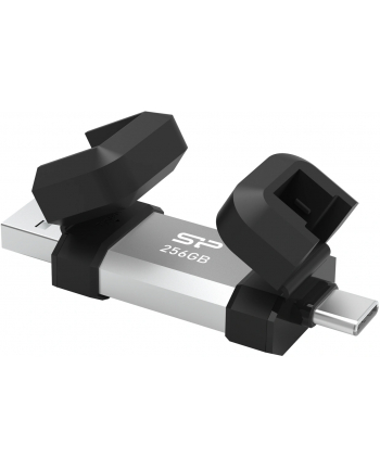 Pendrive Silicon Power Mobile C51 256GB USB-A USB 3.2 Type-C 200MB/s Srebrny