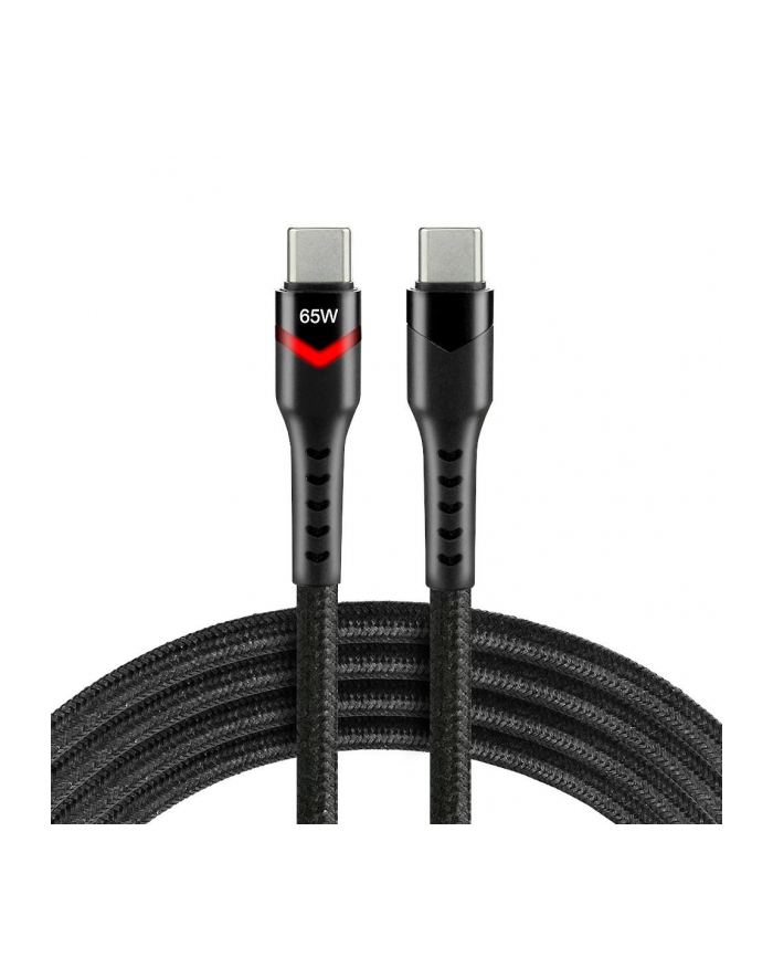 Kabel przewód USB-C PD RGB LED 2m everActive CBB-2PDR Power Delivery 3A z obsługą szybkiego ładowania 60W główny