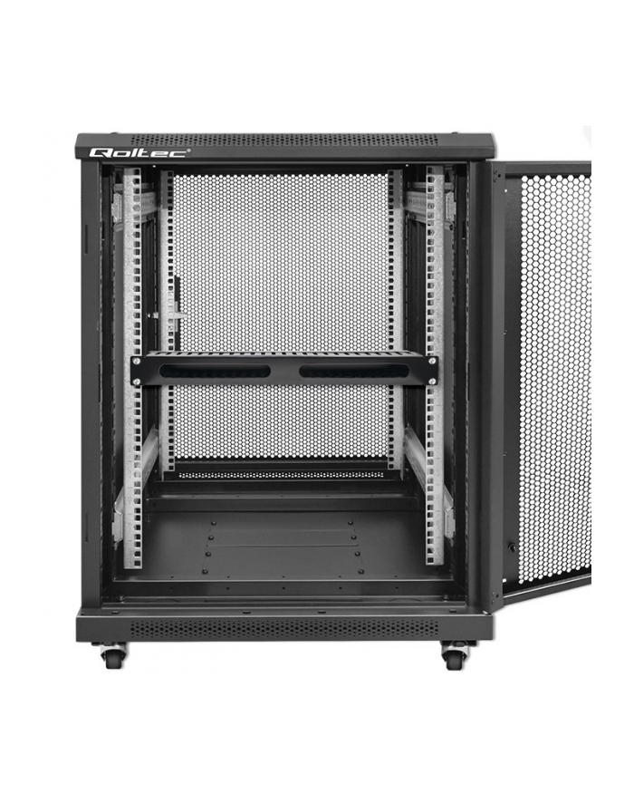 Organizer kabli QOLTEC do szaf RACK 19'' | 24 porty | 1U główny