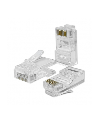 Wtyk QOLTEC przelotowy złącze RJ45 | CAT5e | UTP | Pass Through | Pozłacane styki | 100 sztuk