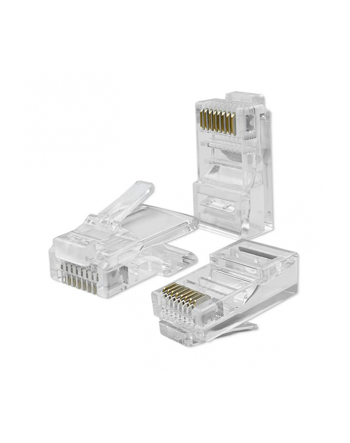 Wtyk QOLTEC przelotowy złącze RJ45 | CAT5e | UTP | Pass Through | Pozłacane styki | 100 sztuk główny