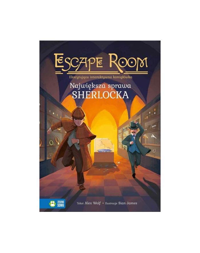 zielona sowa Książka Escape room. Największa sprawa Sherlocka główny