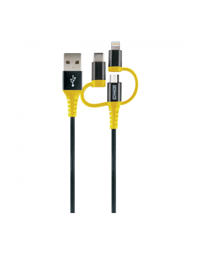 SCHWAIGER  WKUU310 511 ZŁĄCZE MĘSKIE USB-A, ZŁĄCZE MĘSKIE USB-C™, ZŁĄCZE MĘSKIE LIGHTNING, ZŁĄCZE MĘSKIE USB MICRO-B  (WKUU310511) główny