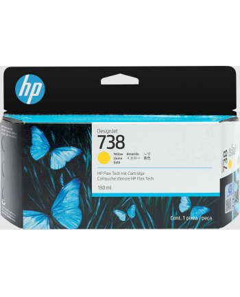 HP INC Atrament HP Ink/HP 738 130-ml YLW DesignJet Ink