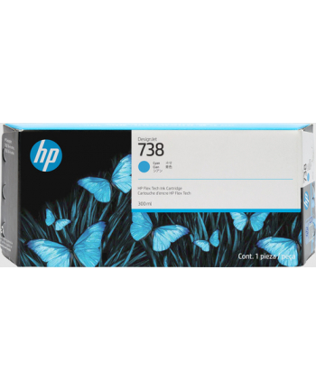 HP INC Atrament HP Ink/HP 738 300-ml Cyan DesignJet Ink