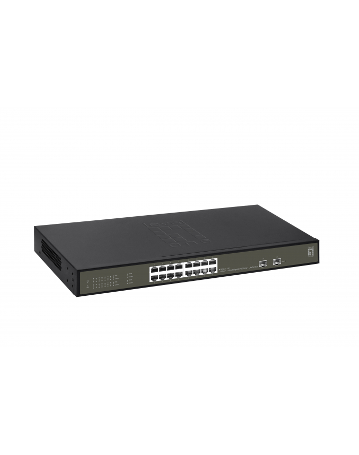 Levelone Ges 2118P Łącza Sieciowe Zarządzany L2 Gigabit Ethernet (10 100 1000) Obsługa Poe Czarny (GES2118P) główny
