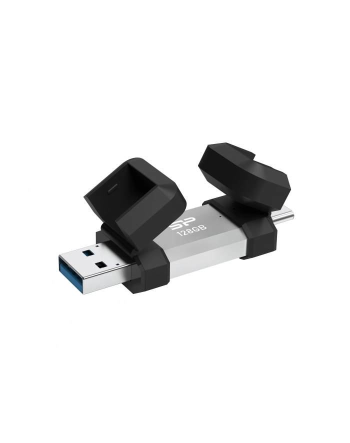 Pendrive Silicon Power Mobile C51 128GB USB-A USB 3.2 Type-C 120MB/s Srebrny główny