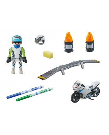 PLAYMOBIL 71377 Color Motocross Motorcycle, construction toy