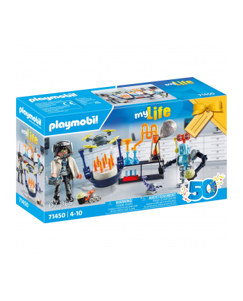 PLAYMOBIL 71450 City Life Researchers with robots, construction toy