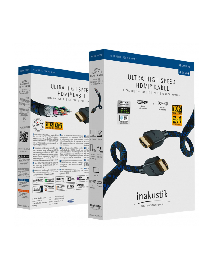 IN-AKUSTIK  KABEL HDMI PREMIUM 2.1 (3M) (IN00423530)  (IN00423530) główny