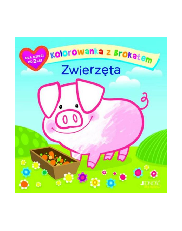 wydawnictwo jedność Książeczka Kolorowanka z brokatem. Zwierzęta  Wyd.Jedność główny