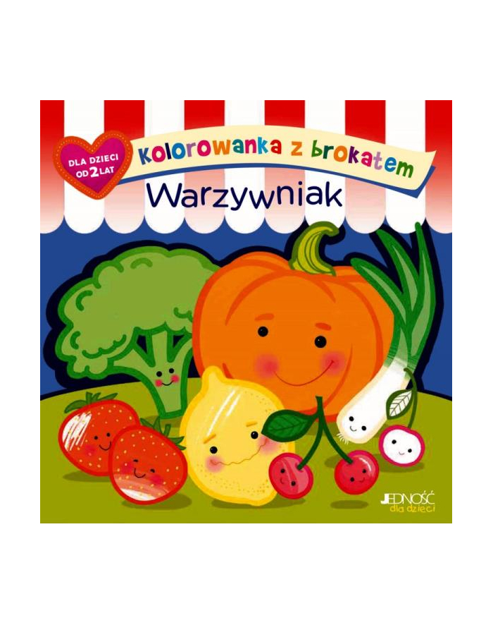 wydawnictwo jedność Kolorowanka z brokatem. Warzywniak Wyd. Jedność główny