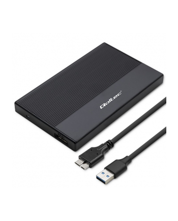 qoltec Obudowa | Kieszeń na dysk SSD HDD 2.5 cala | SATA | USB 3.0 | Super  speed 5Gb/s | 2TB | Czarna