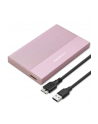 qoltec Obudowa | Kieszeń na dysk SSD HDD 2.5 cala | SATA | USB 3.0 | Super  speed 5Gb/s | 2TB | Różowy - nr 1