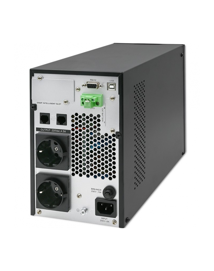 qoltec Zasilacz awaryjny UPS 1kVA | 1000W | Power Factor 1.0 | LCD | EPO| USB | On-line główny