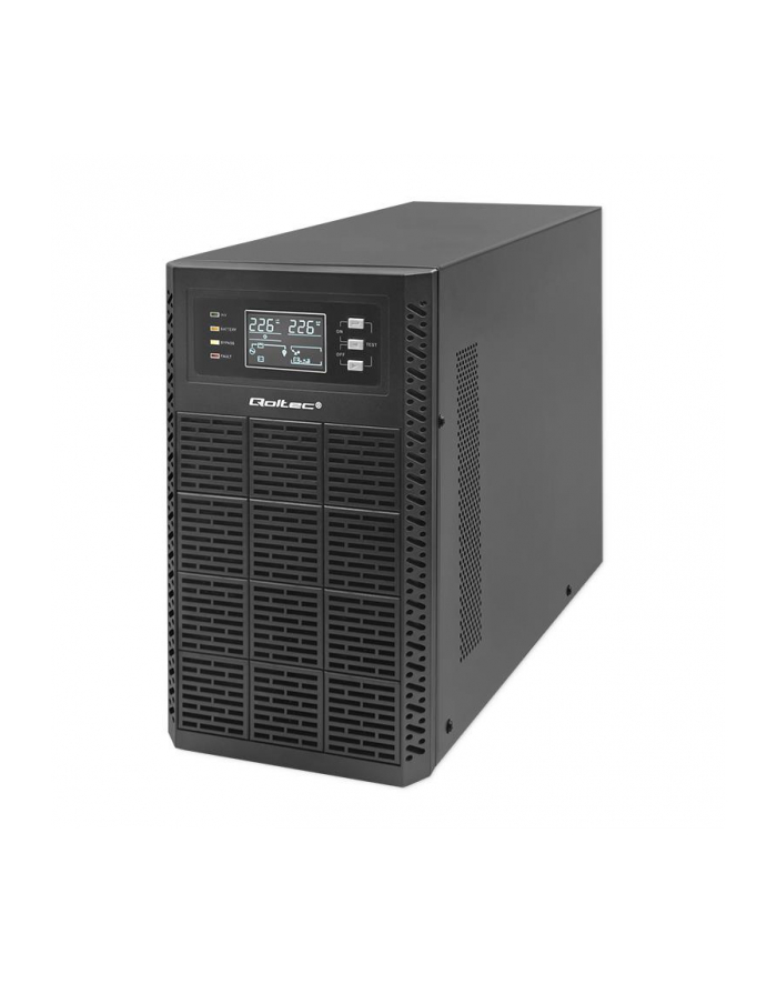 qoltec Zasilacz awaryjny UPS 3kVA | 3000W | Power Factor 1.0 | LCD | EPO| USB | On-line główny