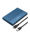 qoltec Obudowa | Kieszeń na dysk SSD HDD 2.5' | SATA | USB 3.0 | Super  speed 5Gb/s | 2TB | Niebieskia - nr 1