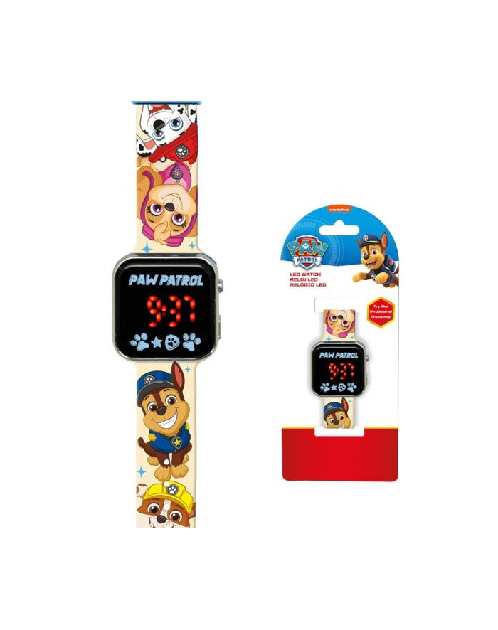 Zegarek LED z kalendarzem Psi Patrol PAW PATROL PW19961 Kids Euroswan główny