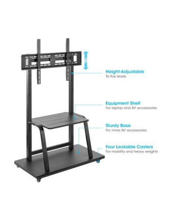 manhattan Stojak mobilny do TV 37-100cali, 150kg, półka AV nr 1