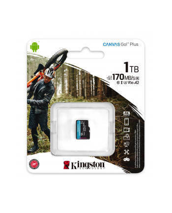 KINGSTON 1TB microSDXC Canvas Go Plus 170R A2 U3 V30 Single Pack w/o ADP