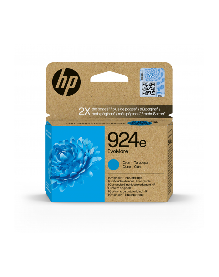 hp inc. Tusz 924e Cyan 4K0U7NE główny