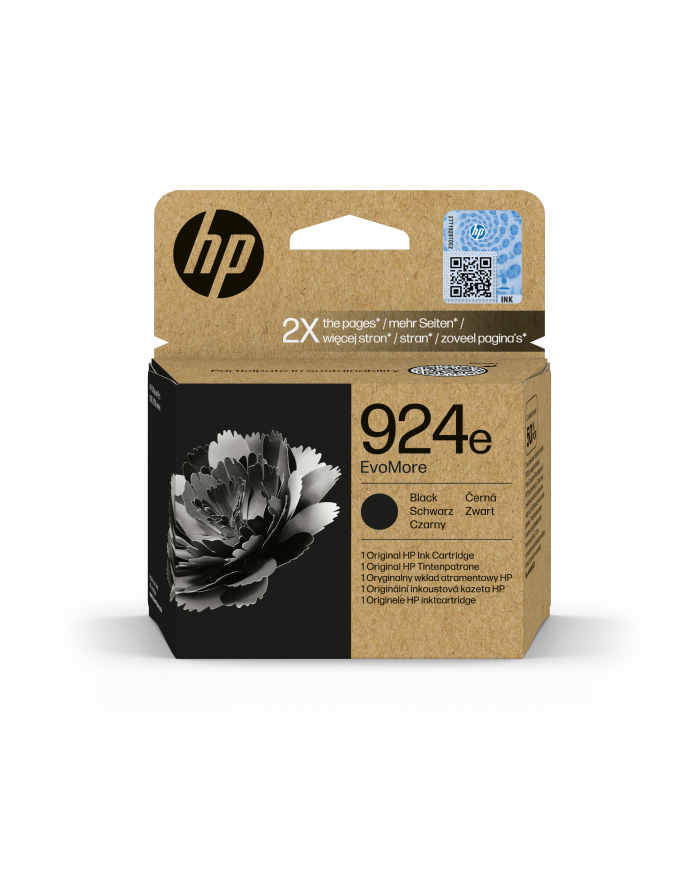 hp inc. Tusz 924e Black 4K0V0NE główny