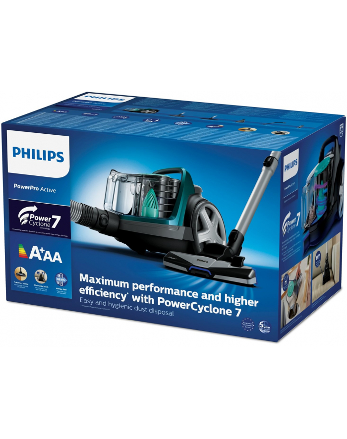 Philips | FC9555/09 | Odkurzacz | Bez worka | Moc 900 W | Pojemność na kurz 1,5 L | Zielony główny