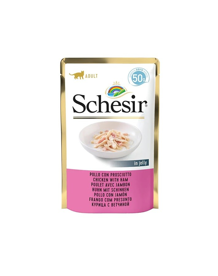 agras pet foods SCHESIR dla kotów Single Dish Fileciki z Kurczaka i Szynką 50g główny