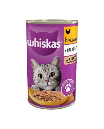 WHISKAS Adult puszka kurczak galaretka 400g