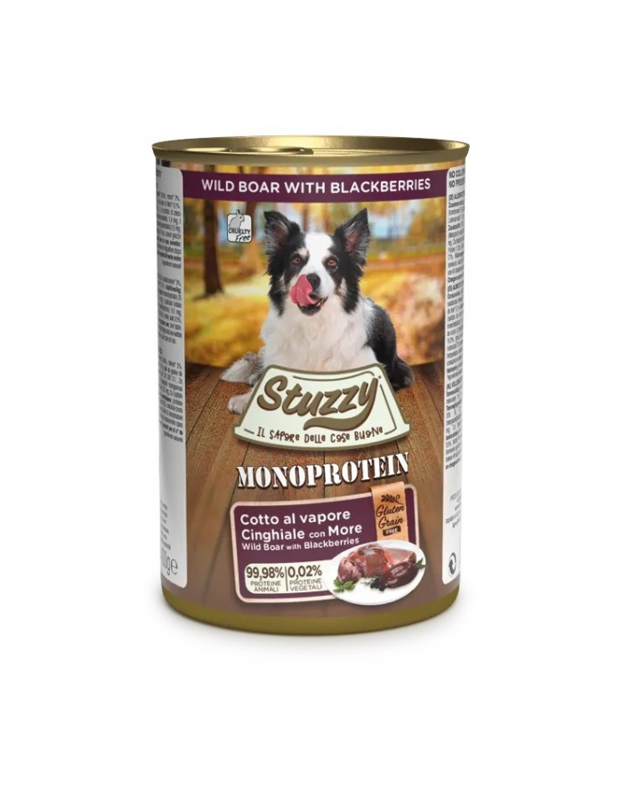 agras pet foods STUZZY dla psów Monopczerwonyein Dzik 400g główny