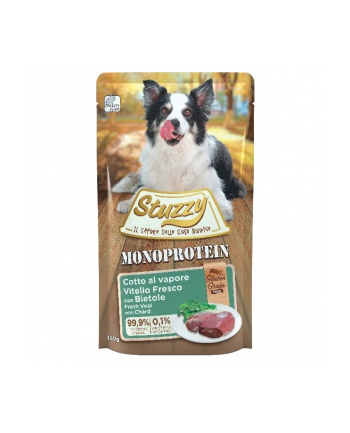 agras pet foods STUZZY dla psów Grain Free Monopczerwonyein Cielęce z Boćwiną 150g