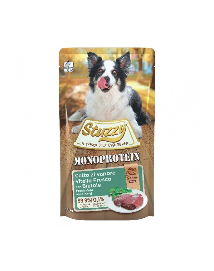 agras pet foods STUZZY dla psów Grain Free Monopczerwonyein Cielęce z Boćwiną 150g główny
