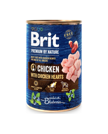BRIT Premium By Nature Kurczak i serca puszka 400g
