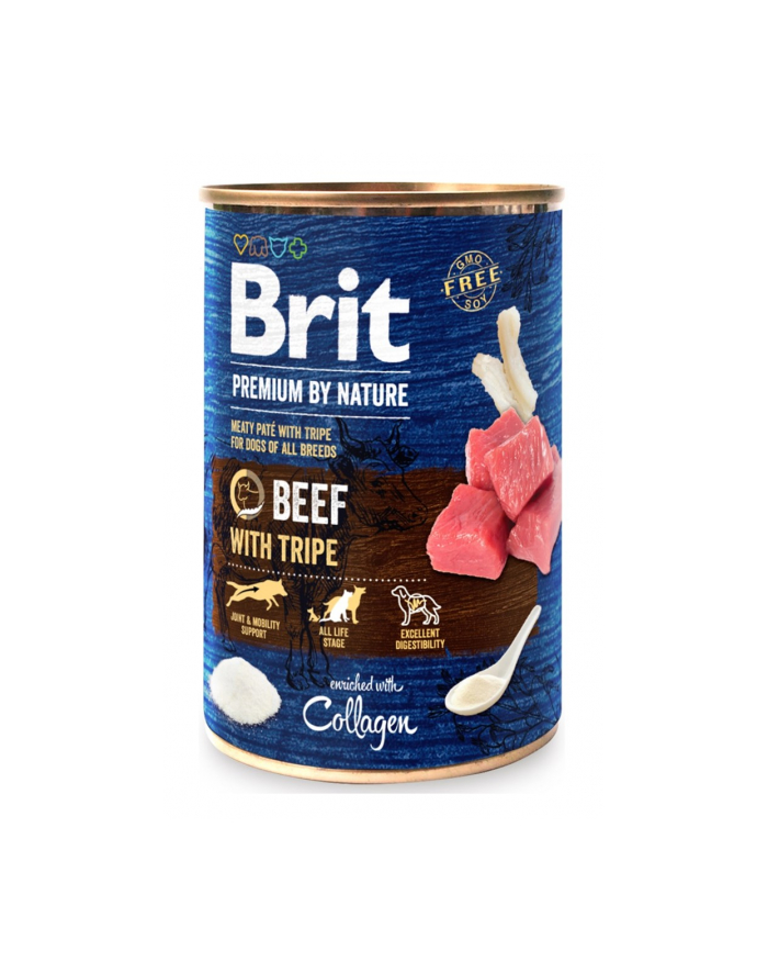 BRIT Premium By Nature Wołowina i flaczki 400g główny