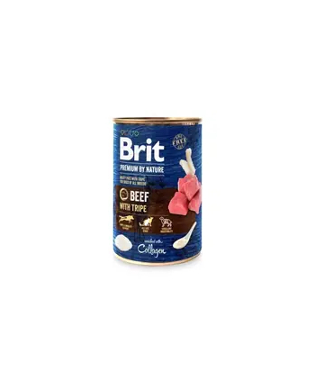 BRIT Premium By Nature Wołowina i flaczki 400g