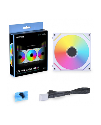 no name Lian Li UNI FAN SL-INF 140 ARGB PWM Wentylator - 140mm, biały