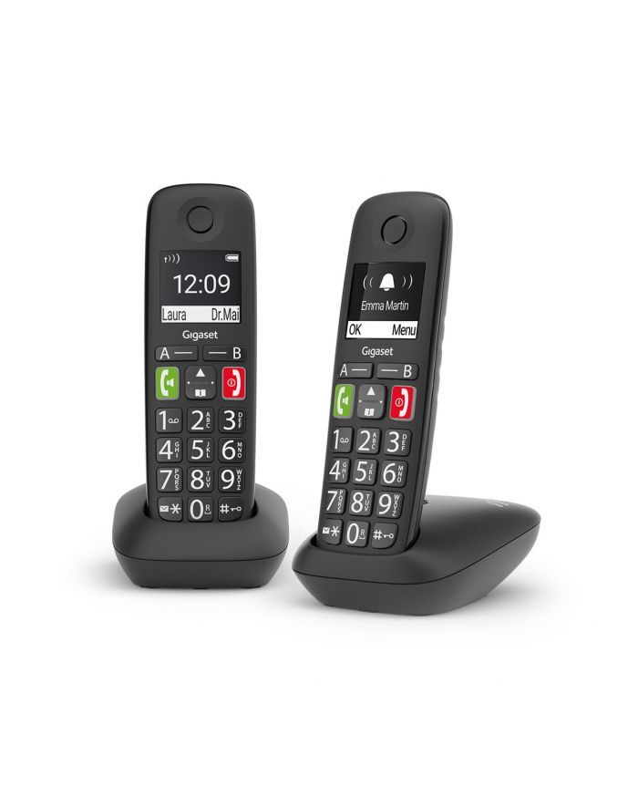 Gigaset Telefon bezprzewodowy E290 Duo Black główny