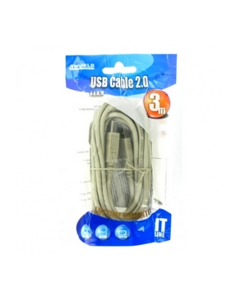 Kabel USB 2.0 typu A/B M/M 3.0m retail