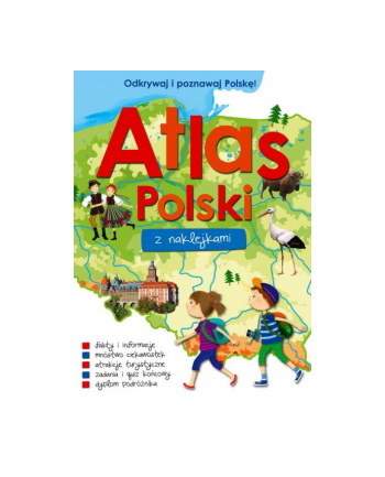 foksal Książeczka Atlas polski z naklejkami i plakatem
