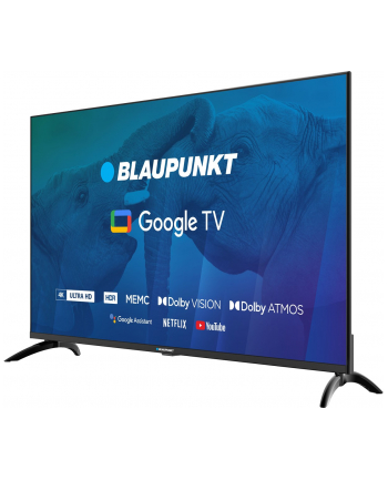 TV 43''; Blaupunkt 43UBG6000S 4K Ultra HD LED, GoogleTV, Dolby Atmos, WiFi 2,4-5GHz, BT, czarny