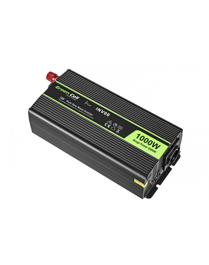 PRZETWORNICA NAPIĘCIA INWERTER Green Cell 12V -'gt; 230V 1000W/2000W CZYSTA SINUSOIDA INV09 główny