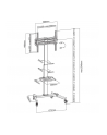 techly Stojak mobilny do TV 32-55cali, 35kg, półka AV - nr 4