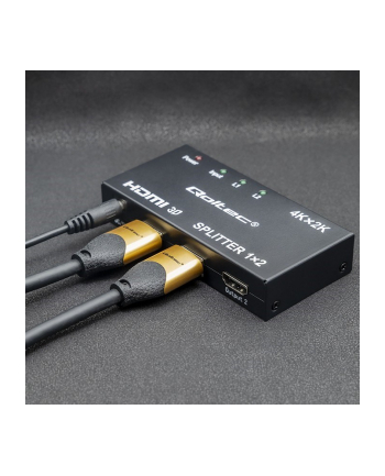 qoltec Aktywny rozdzielacz Splitter 2 x HDMI 4K x 2K | 3.4Gb/s