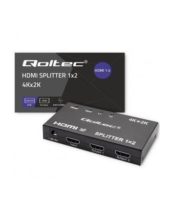 qoltec Aktywny rozdzielacz Splitter 2 x HDMI 4K x 2K | 3.4Gb/s