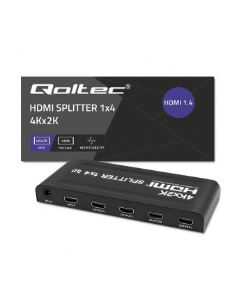 qoltec Aktywny rozdzielacz Splitter 4 x HDMI 4K x 2K | 3.4Gb/s