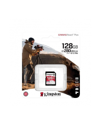 kingston Karta pamięci SD 128GB React Plus 280/100/MB/s U3 V60
