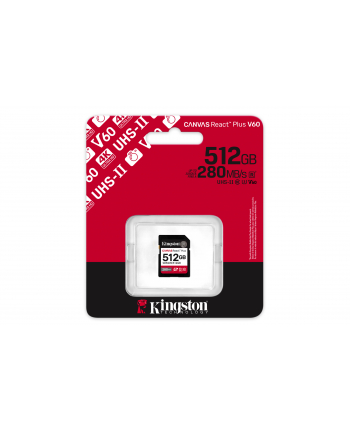 kingston Karta pamięci SD 512GB React Plus 280/150/MB/s U3 V60 nr 2