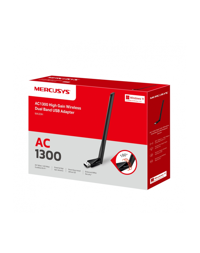 tp-link Mercusys MA30H AC1300 High Gain Wi-Fi USB Adapter główny