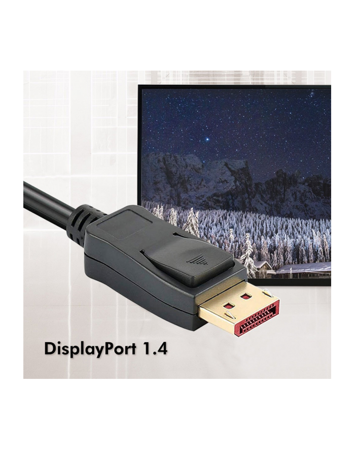 TECHLY Kabel DisplayPort 1.4 8K 60Hz 5m Czarny DP-DP M/M główny