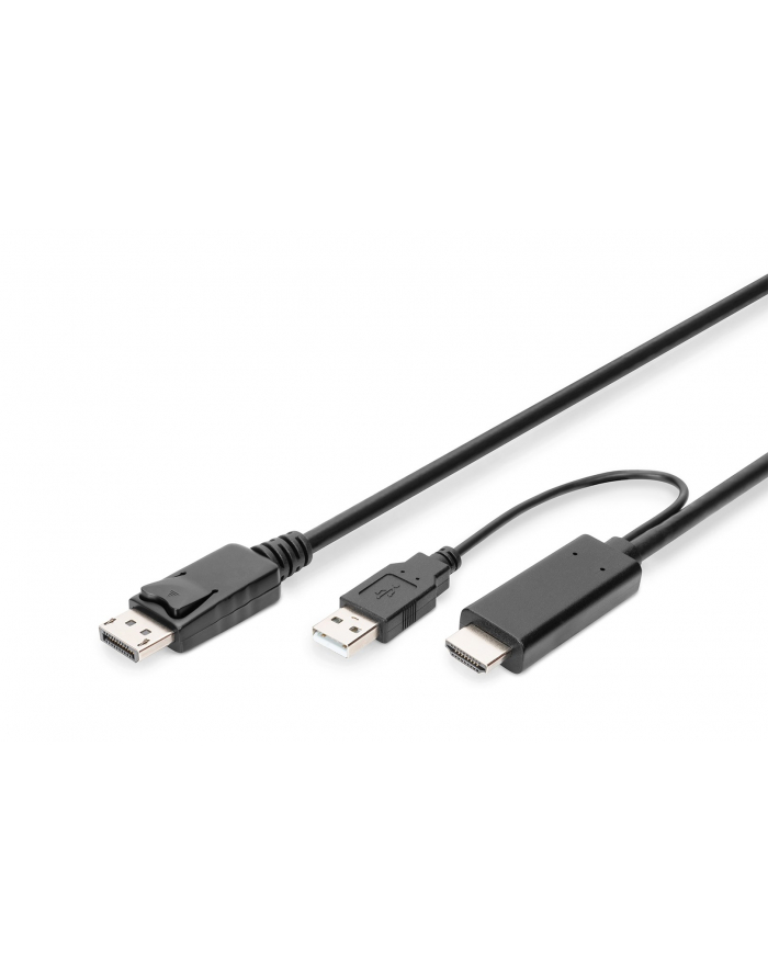 no name Kabel adapter HDMI 4K 30Hz zasilanie USB A na DisplayPort 2m główny
